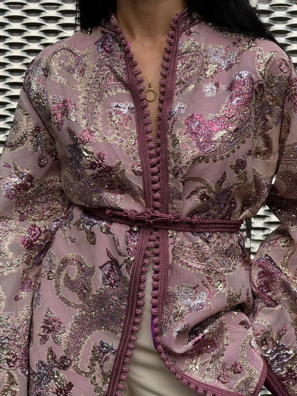 Dusty Mauve Beldi Short Kimono