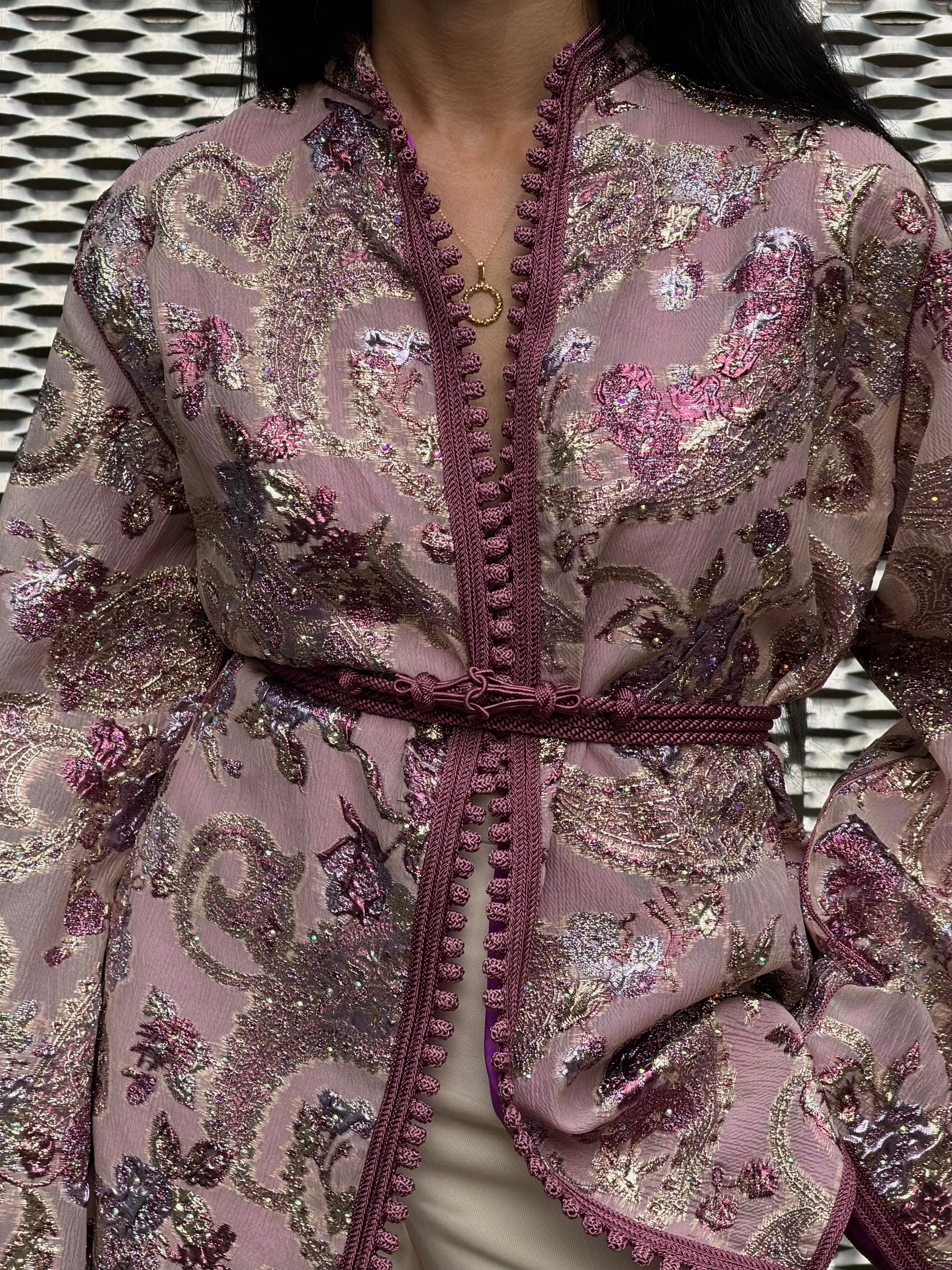 Dusty Mauve Beldi Short Kimono