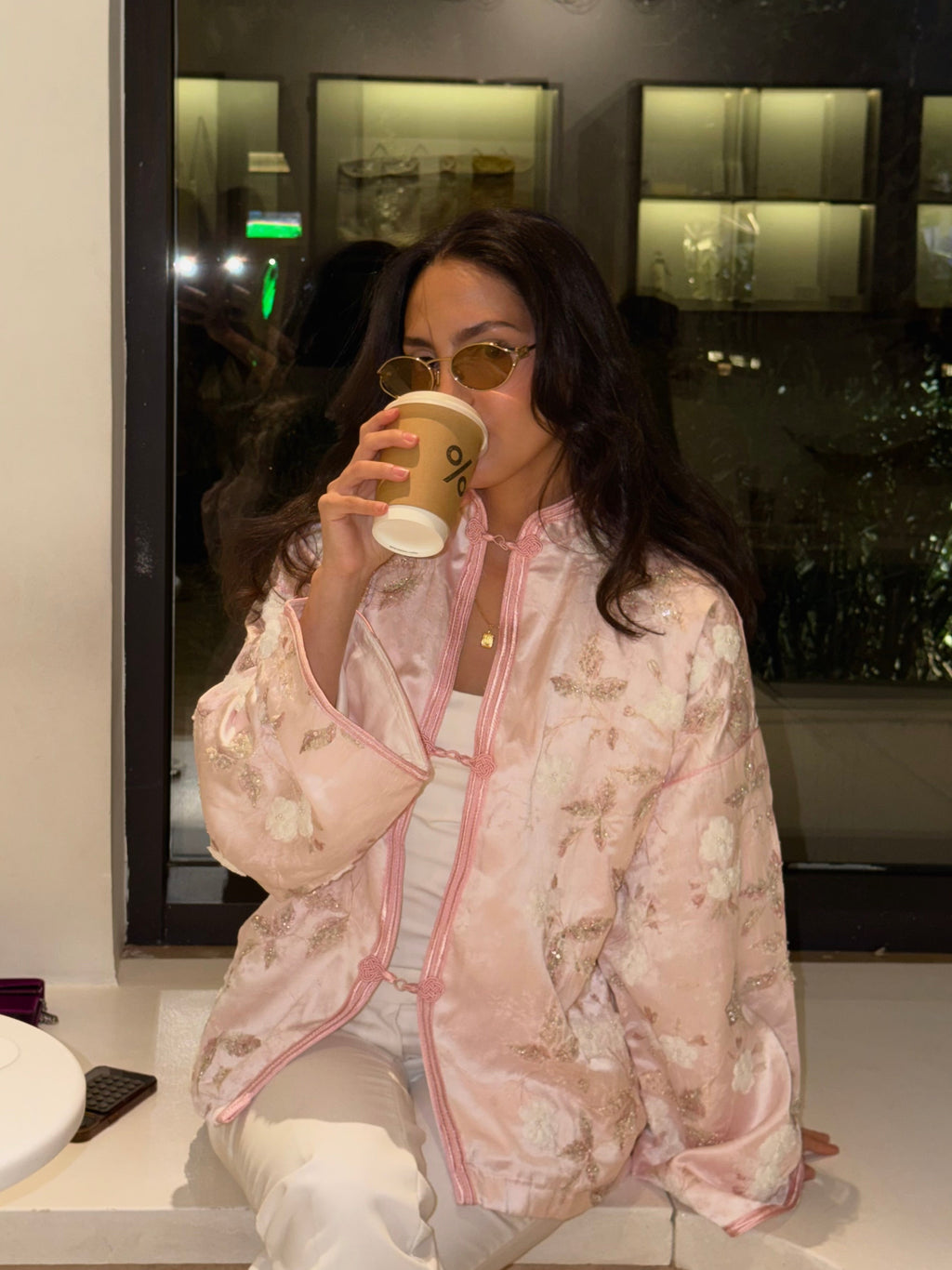 Pink Mandarin Jacket