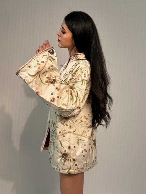 Cream Mandarin Jacket