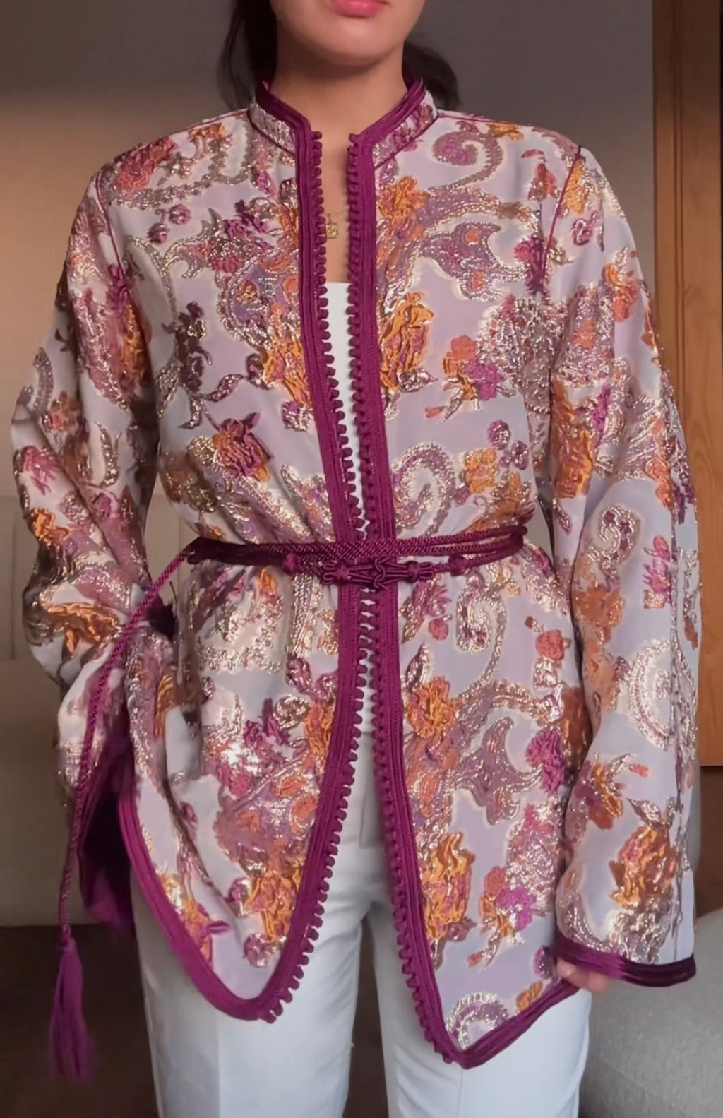 Pink Beldi Short Kimono