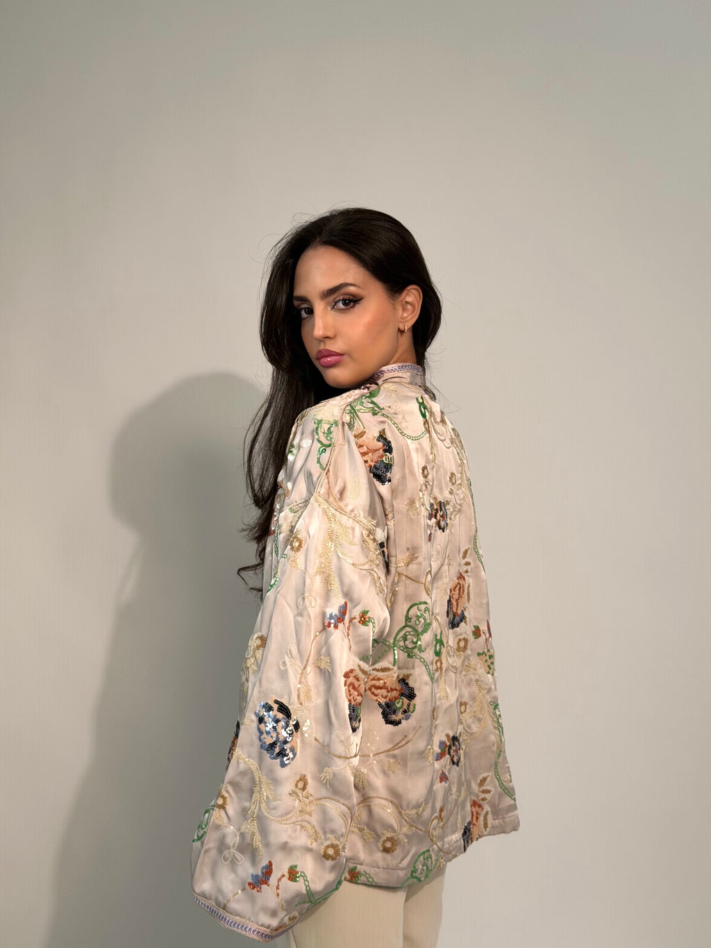 Light Grey Mandarin Jacket