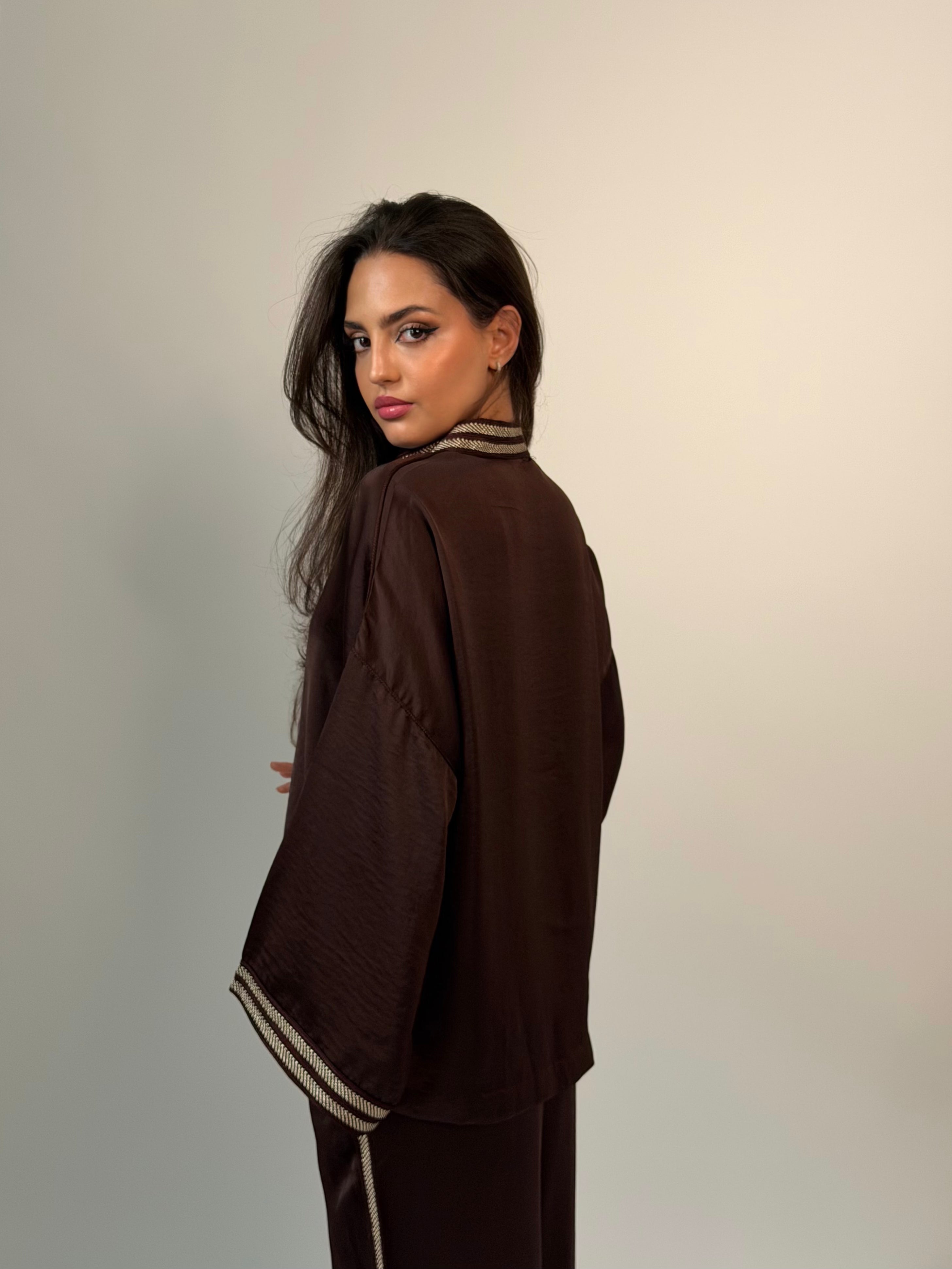 Brown Satin Set