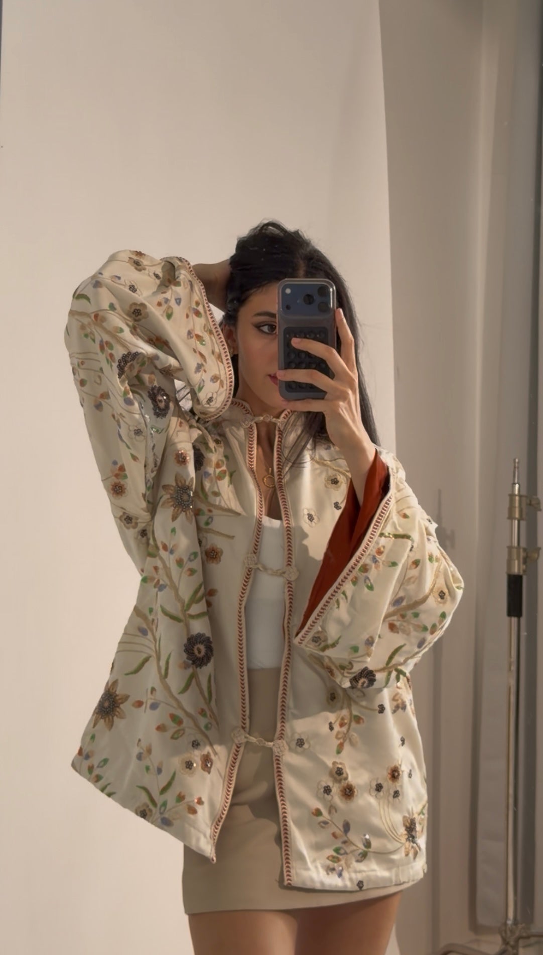Cream Mandarin Jacket