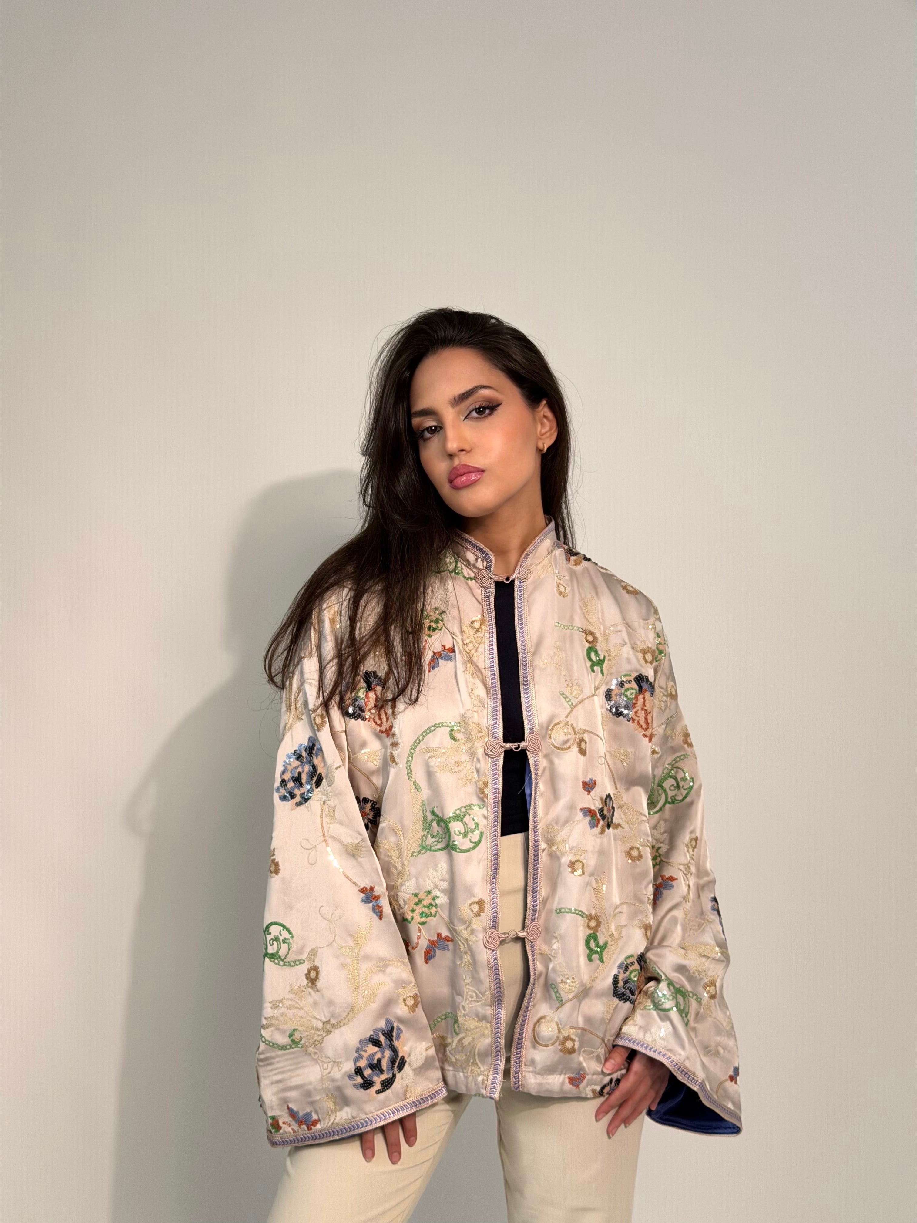 Light Grey Mandarin Jacket