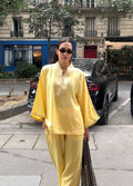 Butter Yellow Linen Beldi Set
