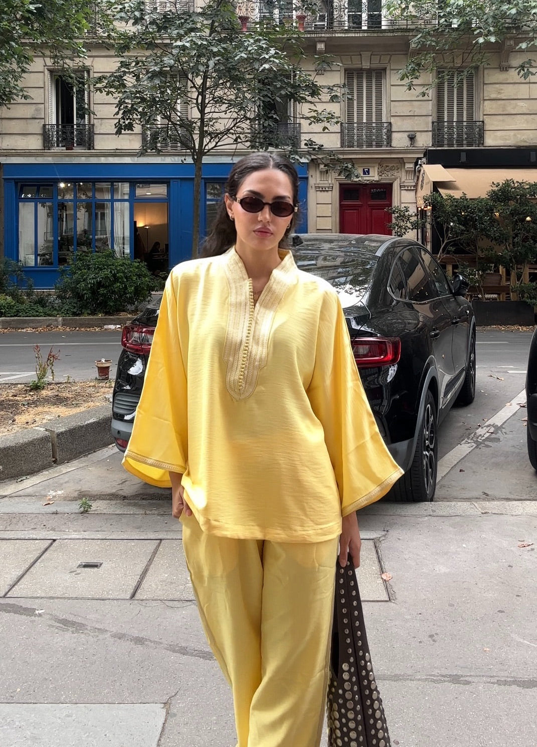 Butter Yellow Linen Beldi Set