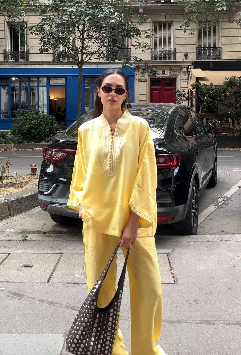 Butter Yellow Linen Beldi Set
