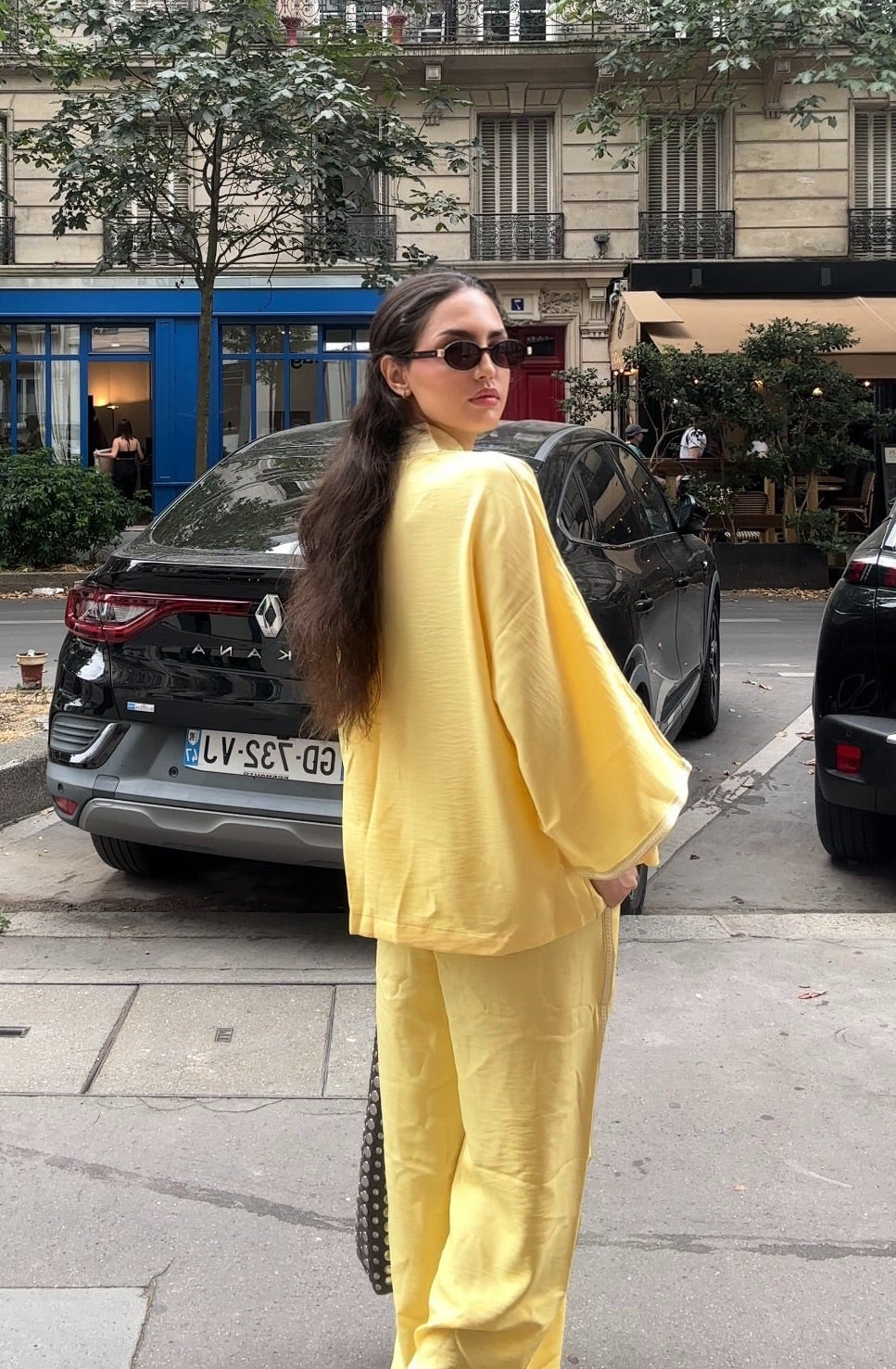 Butter Yellow Linen Beldi Set