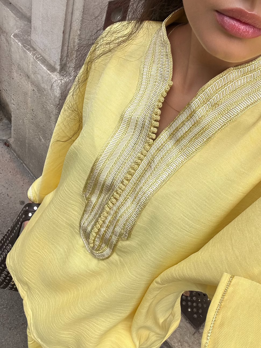 Butter Yellow Linen Beldi Set