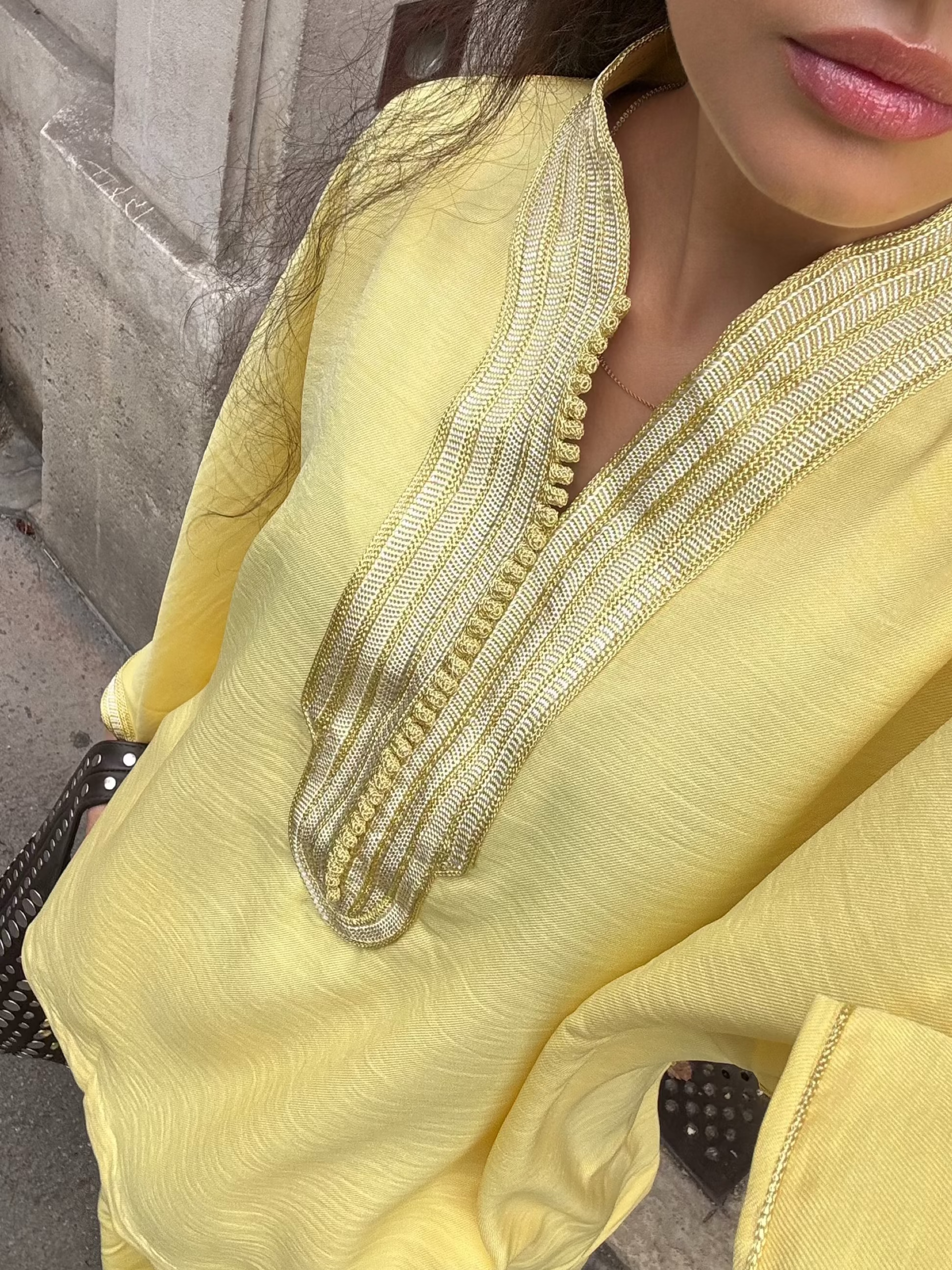 Butter Yellow Linen Beldi Set