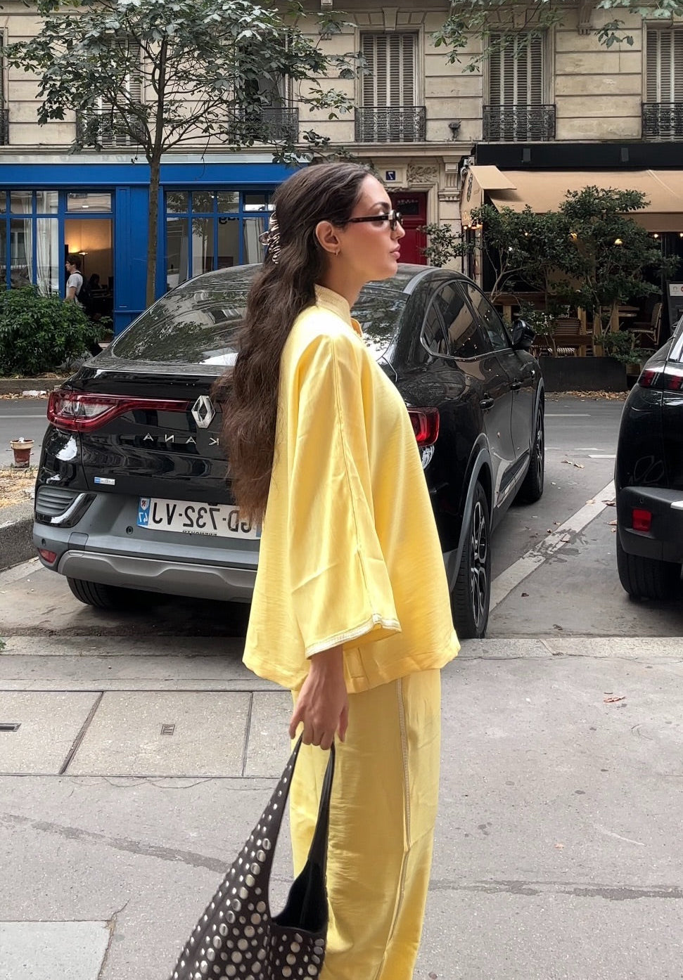Butter Yellow Linen Beldi Set