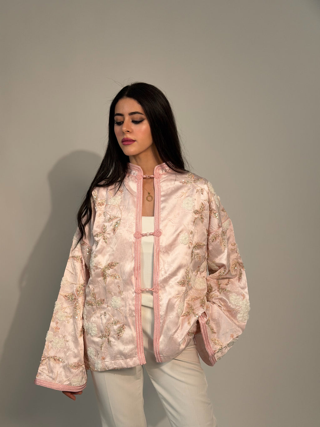 Pink Mandarin Jacket