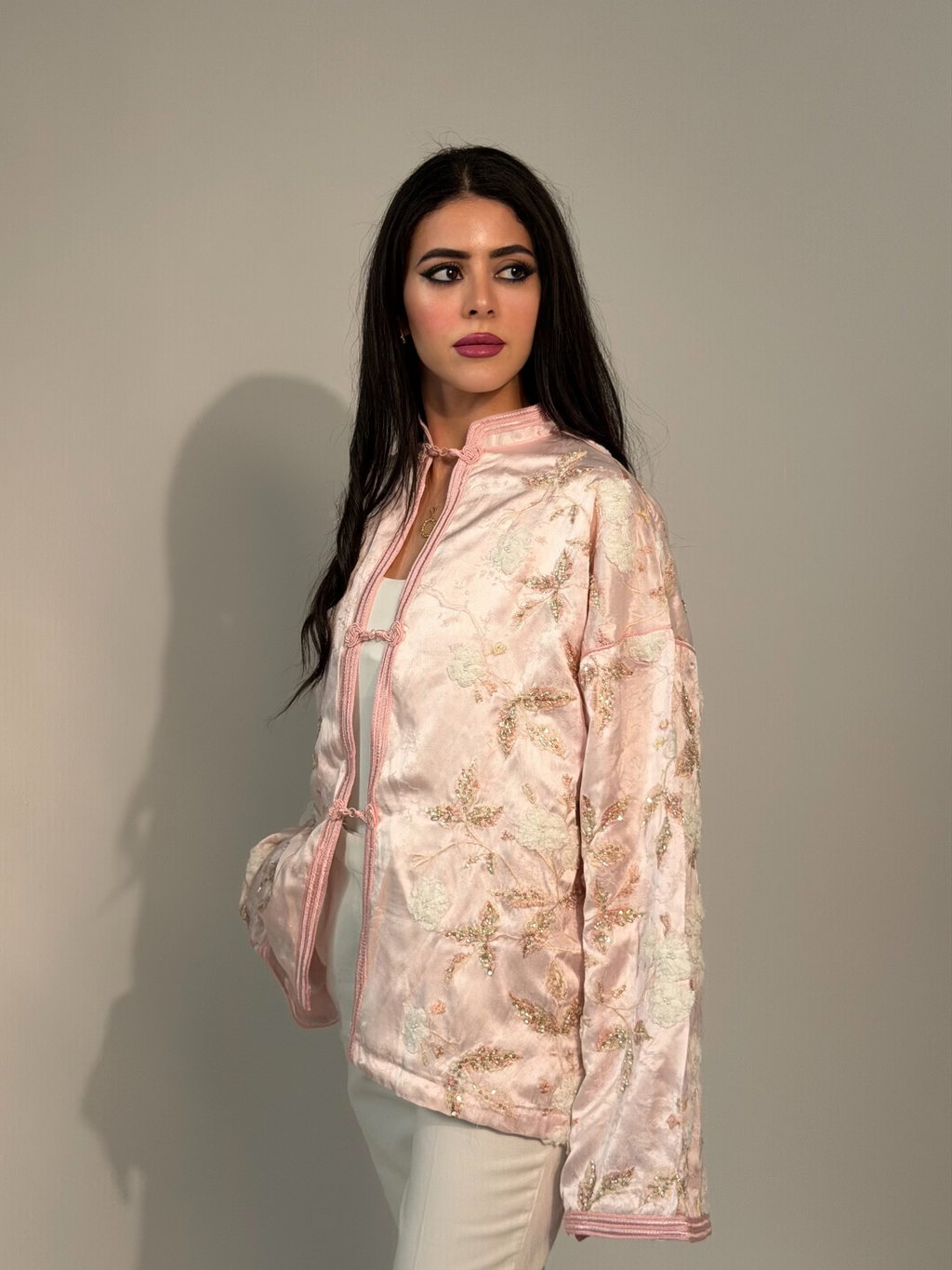 Pink Mandarin Jacket