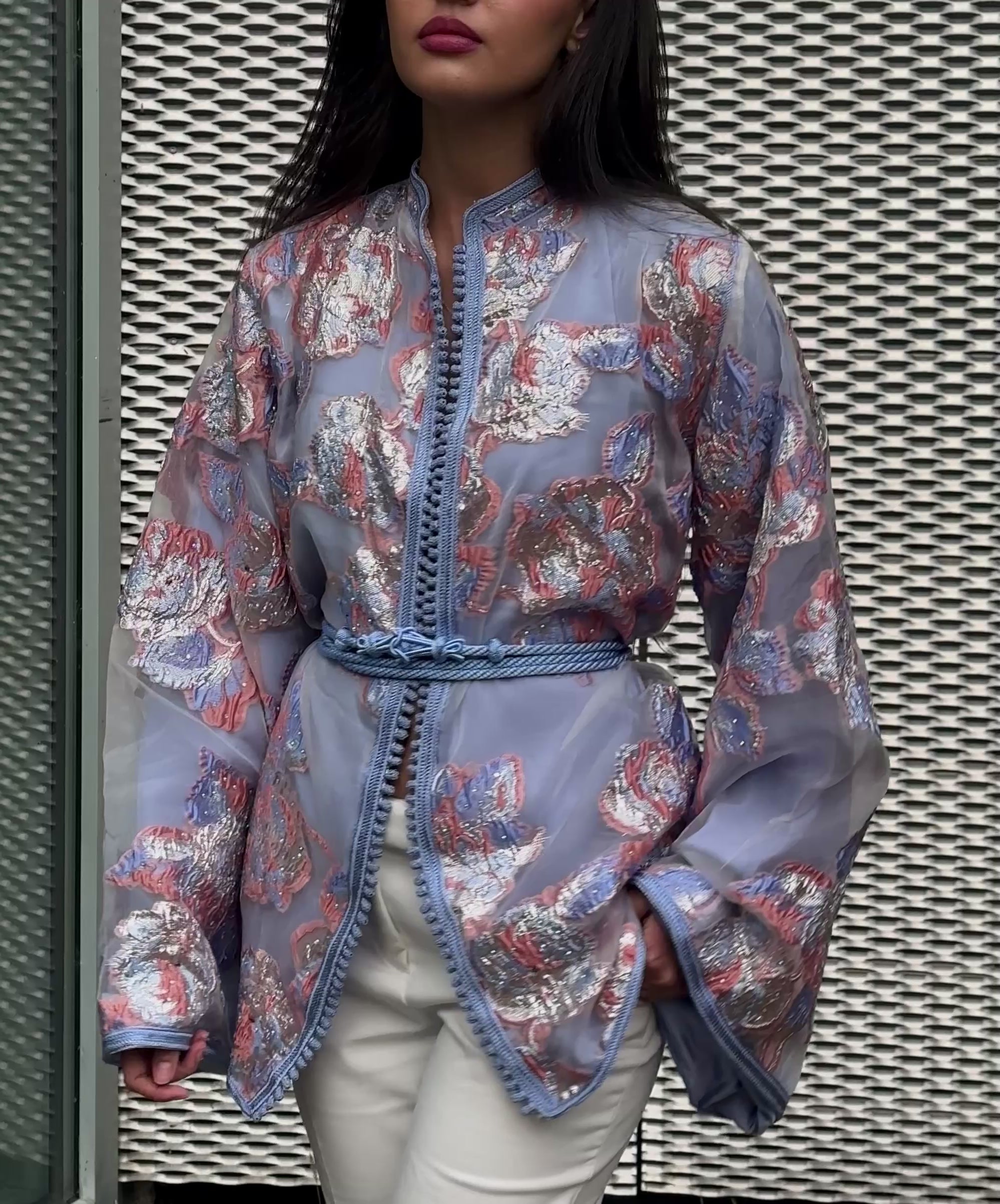 Floral Beldi Short Kimono